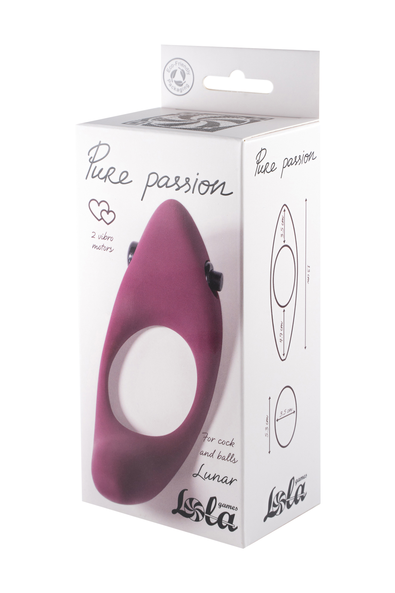 Виброкольцо Lola Games Pure Passion Lunar, бордовое
