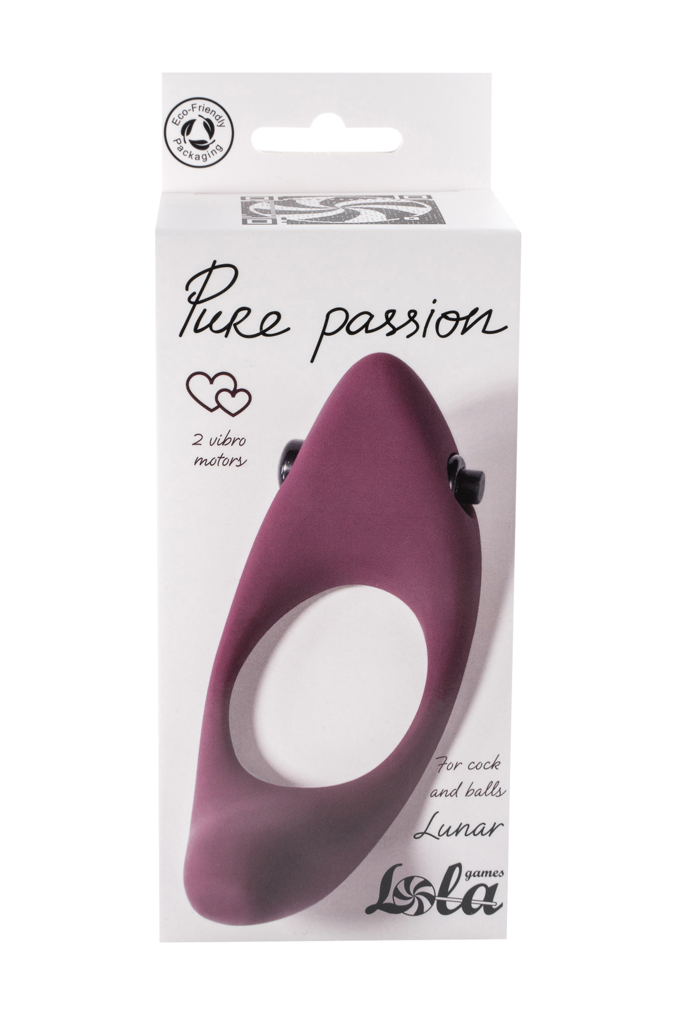 Виброкольцо Lola Games Pure Passion Lunar, бордовое