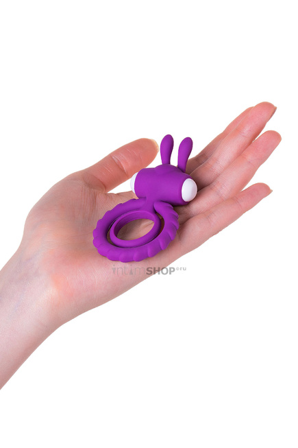 Эрекционное кольцо на пенис Jos Good Bunny, силикон, фиолетовый, 9 см - фото 6