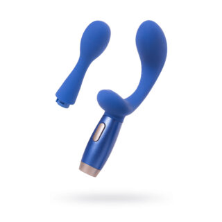 Вибратор Le Stelle Perks Series EX-C с насадками для клиторальной стимуляции, синий