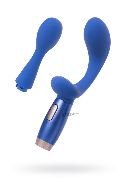 фото Вибратор Le Stelle Perks Series EX-C с насадками для клиторальной стимуляции, синий