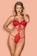 Боди Obsessive Giftella teddy, Красный, L/XL