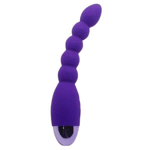 Анальный вибростимулятор Aphrodisia Lover's Beads, перезаряжаемый, фиолетовый