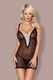 Сорочка Obsessive 811-CHE-1 chemise, Чёрный, L/XL