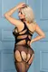 Костюм-сетка и стринги Candy Girl Krissi черный, OS