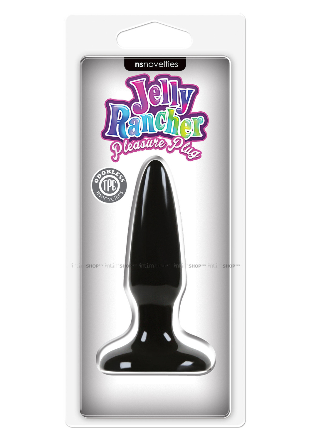 Анальная пробка маленькая NS Novelties Jelly Rancher Pleasure Plug, черная