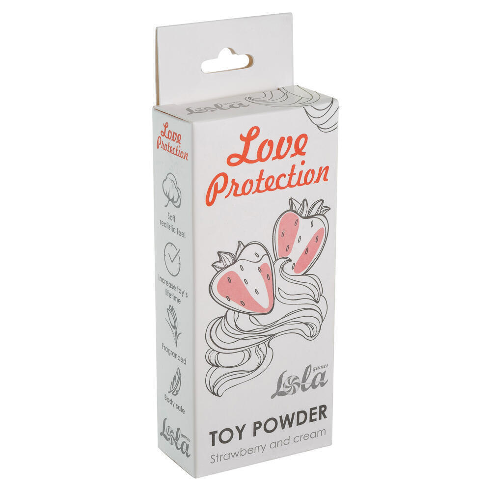 Пудра для игрушек Love Protection Клубника со сливками, 15 гр