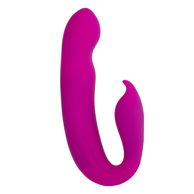 фото Вибратор Aphrodisia G-Spot Dual Stimulator с пульсирующим шариком, темно-розовый