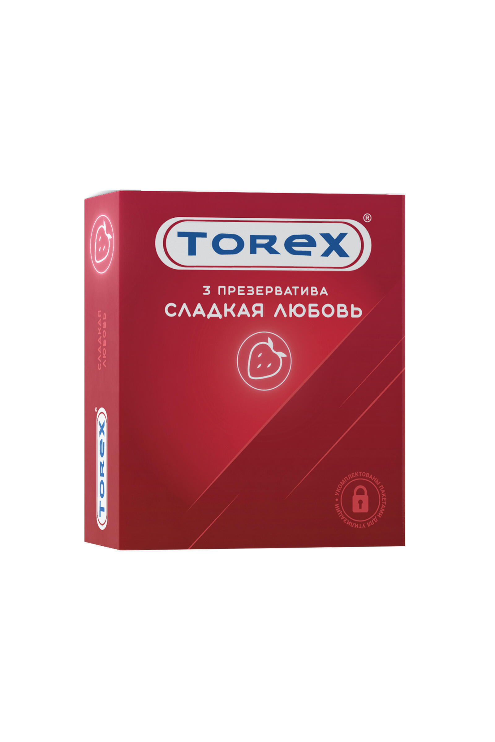 Презервативы сладкая любовь Torex №3, клубника