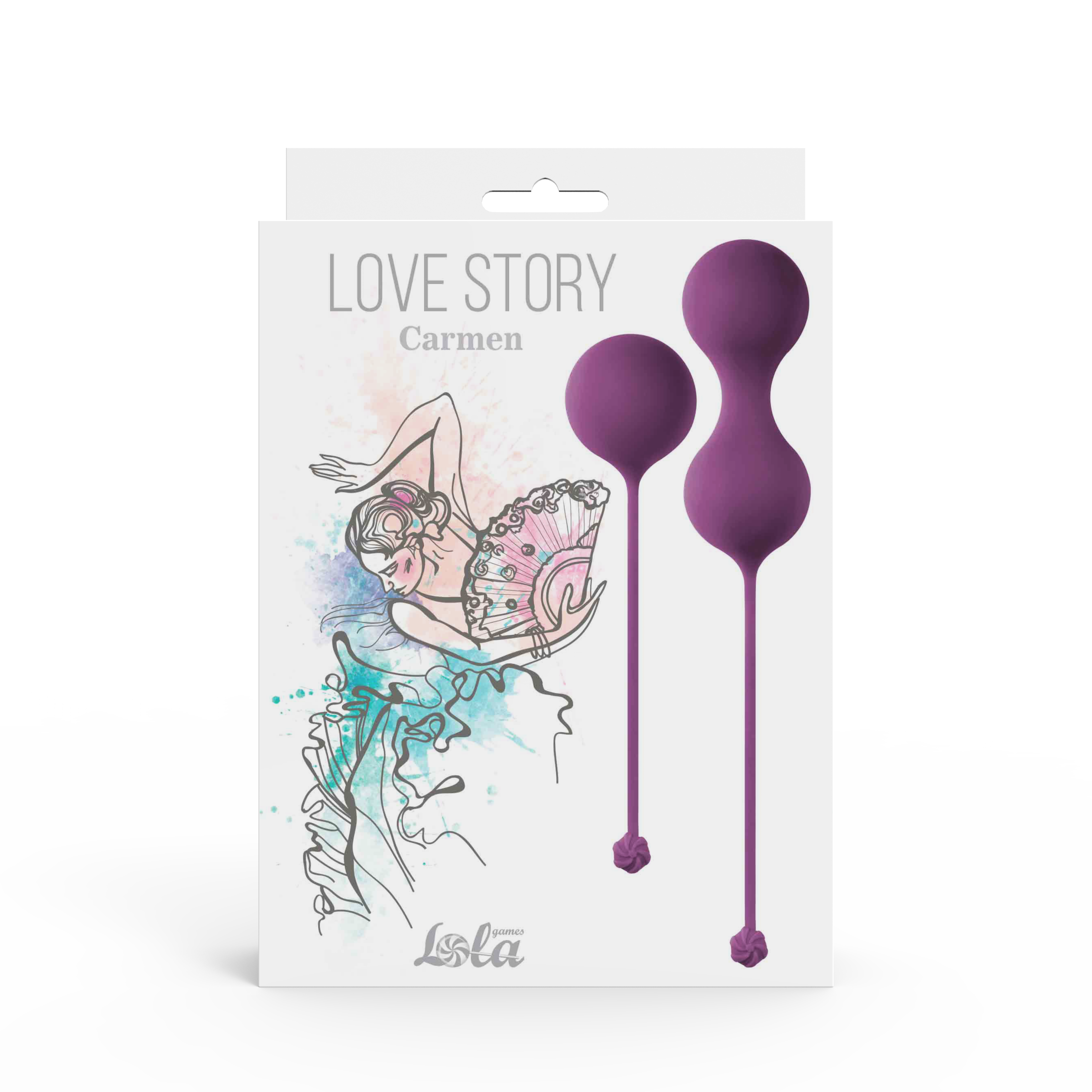 Набор вагинальных шариков Love Story Carmen Lavender Sunset, фиолетовый