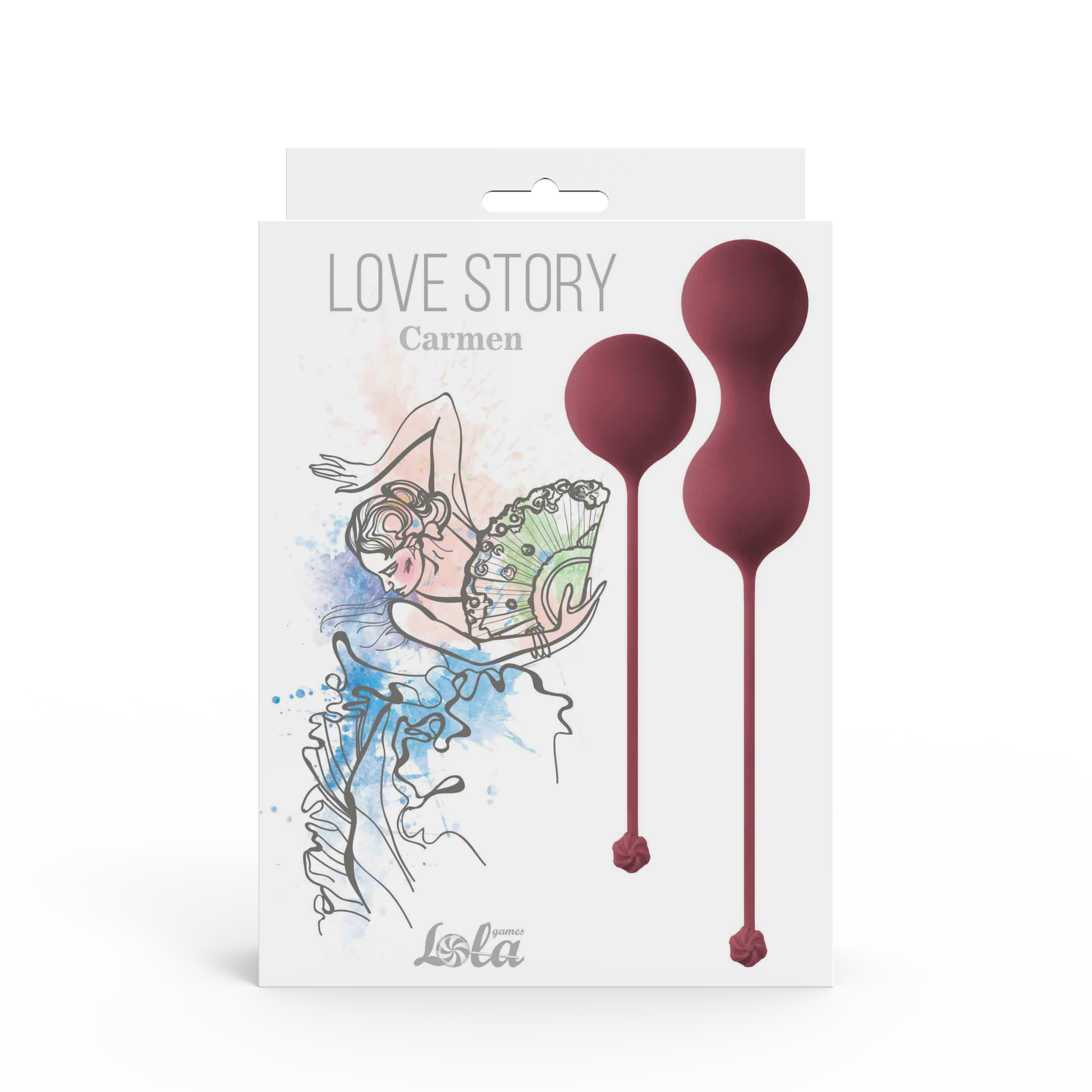 Набор вагинальных шариков Love Story Carmen Lavender Sunset, красный