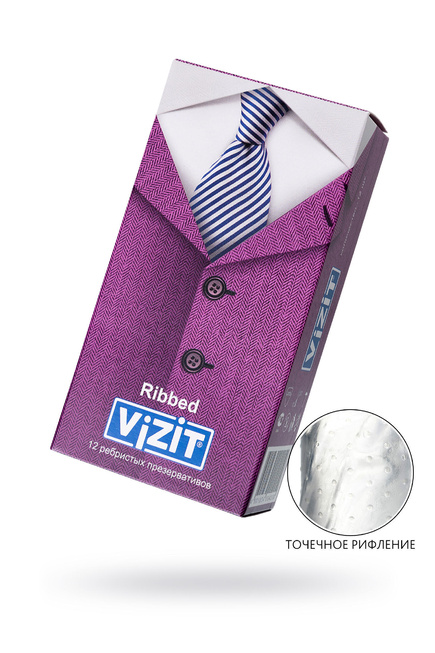 фото Презервативы Vizit Ribbed, ребристые, 12 шт, купить