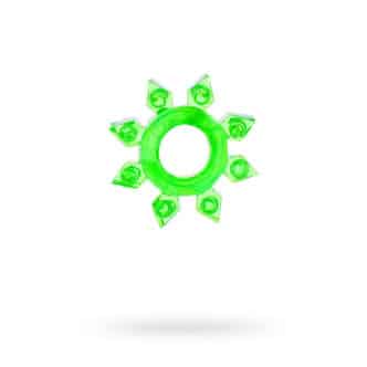 Эрекционное кольцо Toyfa в форме звезды, зеленое