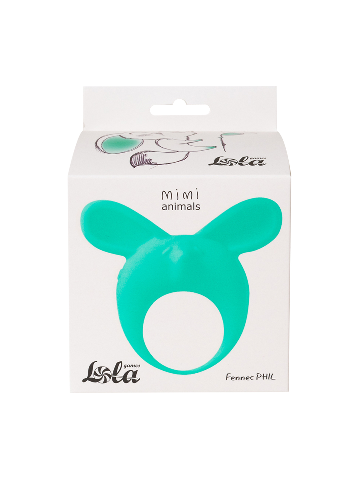 Виброкольцо Lola Games Mimi Animals Fennec Phil, бирюзовое