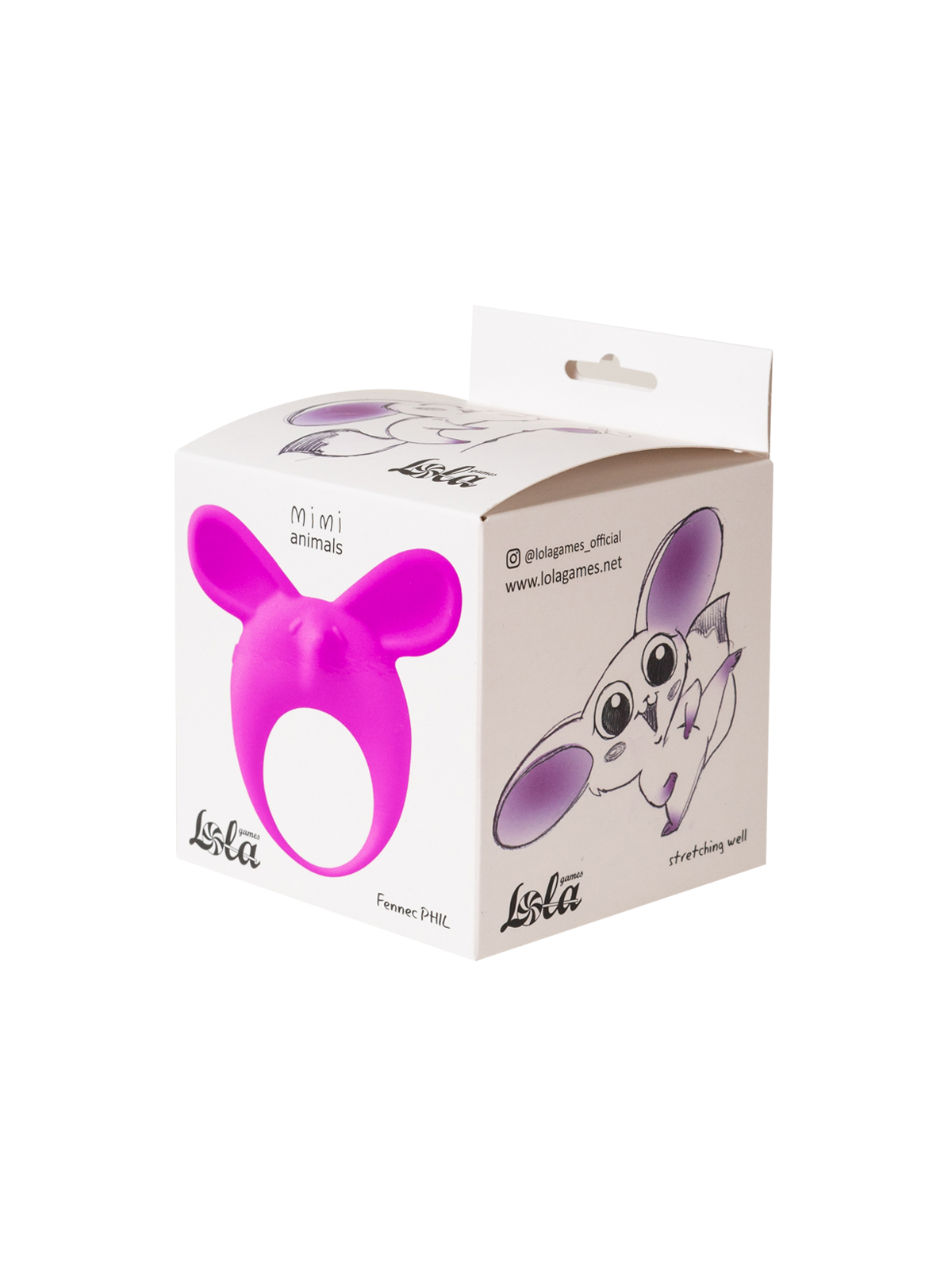 Виброкольцо Lola Games Mimi Animals Fennec Phil, фиолетовое
