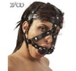 BDSM Маска с кляпом кожа ZADO Harness