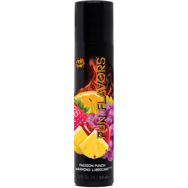 фото Согревающий лубрикант и лосьон для массажа WET Fun Flavors, фруктовый микс, 30 мл