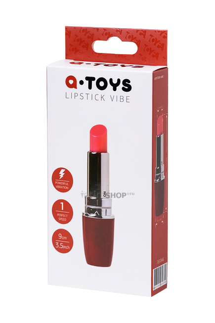 Вибропуля в виде помады Toyfa A-Toys Lipstick, красная - фото 5