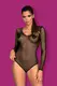 Боди Obsessive B 124 teddy, Чёрный, S/M