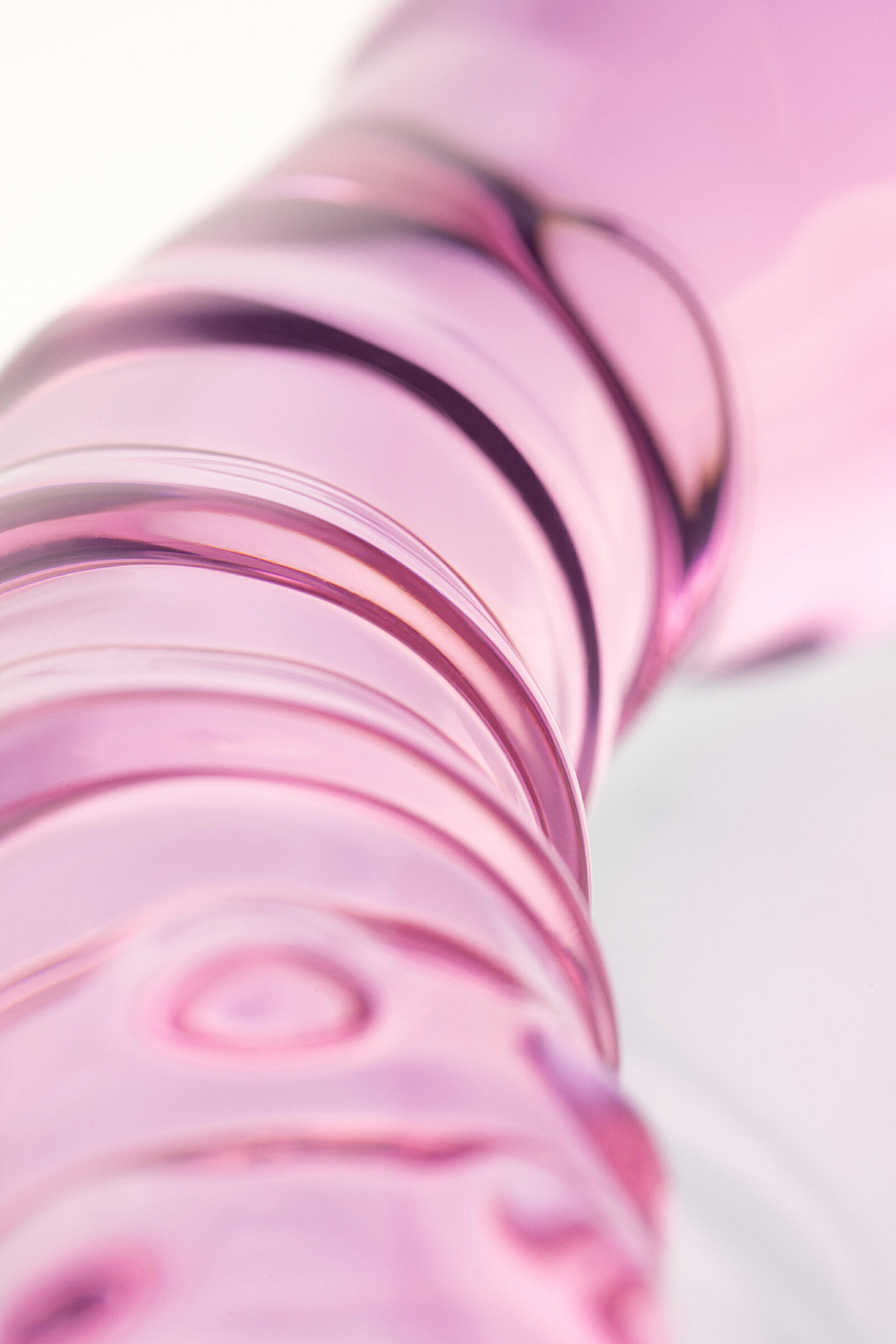 Двусторонний стимулятор Sexus Glass 20.5 см, розовый