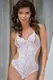 Боди с интимными вырезами SoftLine Collection Kelly, белый, S/M