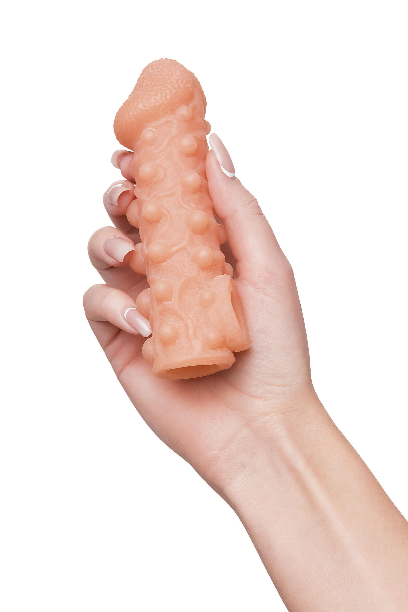 Насадка на член Kokos Cock Sleeve 010 S с подхватом мошонки, телесная