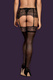 Чулки Obsessive Chiccanta stockings, Чёрный, L/XL