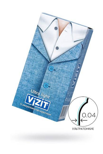 Презервативы Vizit Ultra light, ультратонкие, 12 шт