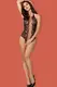 Боди Obsessive B 113 teddy, Чёрный, S/M/L