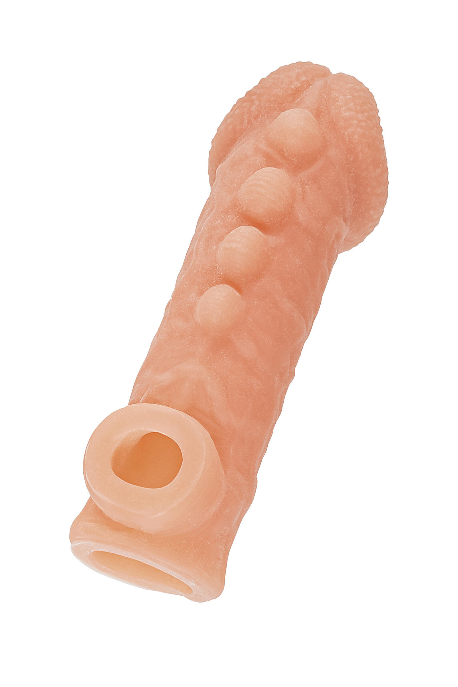 Насадка на член Kokos Cock Sleeve 008 M с подхватом мошонки, телесная