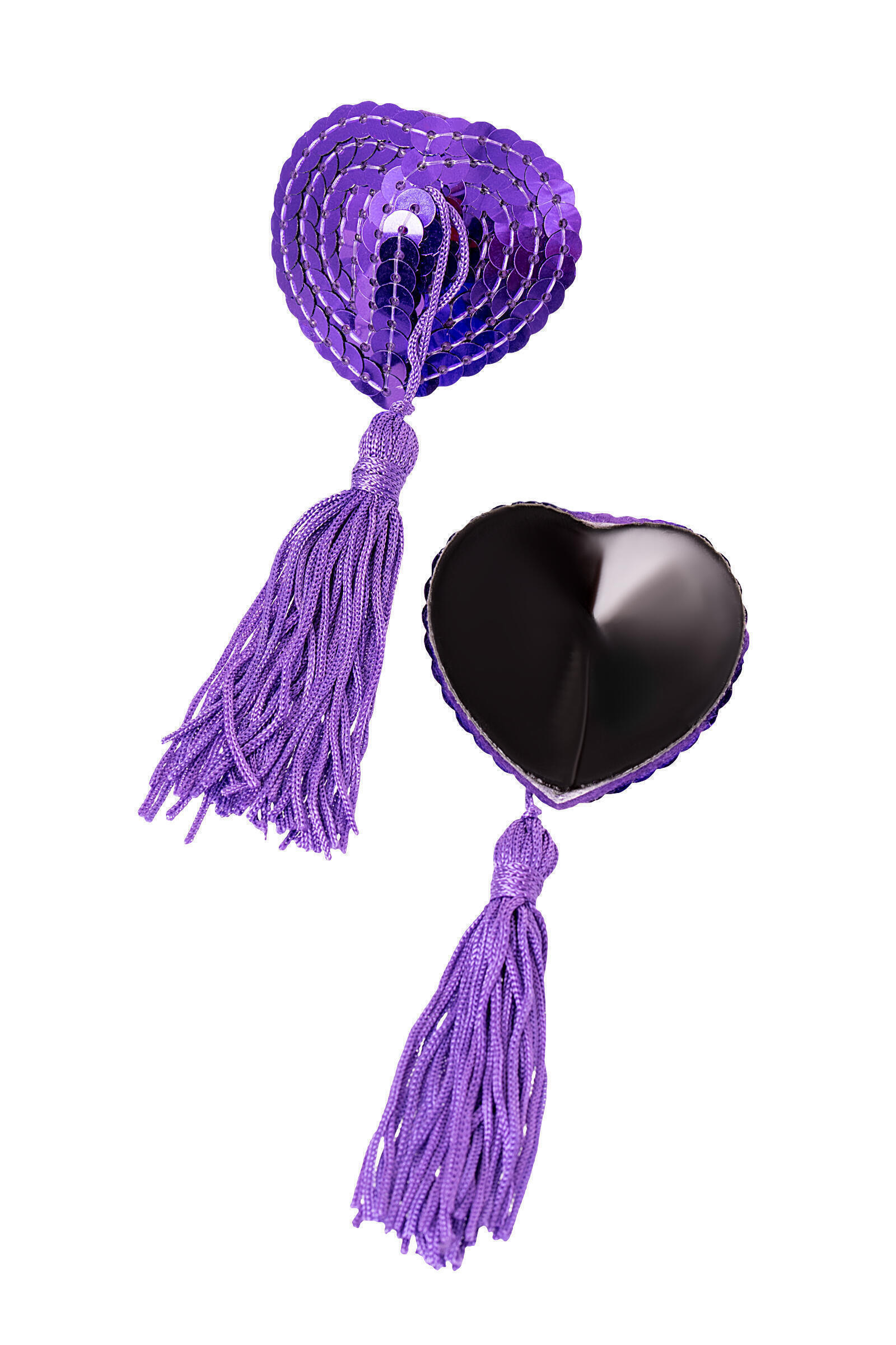 Пэстис Erolanta Cora в форме сердец с кисточками, фиолетовые