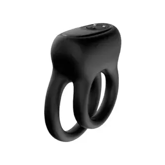 Виброкольцо с подхватом мошонки LoveStore Duality, чёрное
