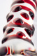 Фаллоимитатор Sexus Glass двусторонний с красными кольцами, бесцветный, 21 см