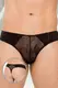 Стринги мужские со вставками из сетки SoftLine Collection, чёрный, M/L