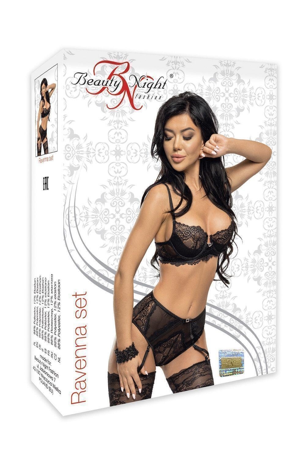 Комплекты Beauty Night Ravenna set Black, Чёрный, S/M