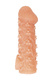Насадка Kokos Cock Sleeve S с подхватом мошонки и шипиками, телесная