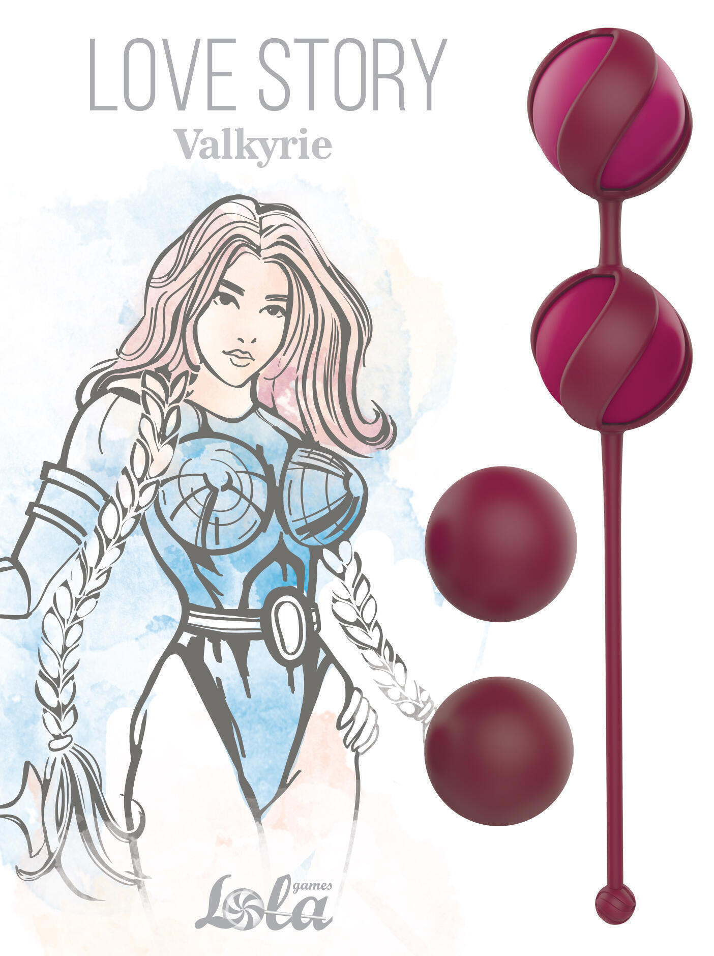 Набор сменных вагинальных шариков Lola Games Love Story Valkyrie, бордовый