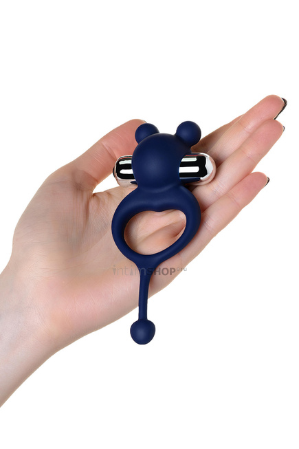 Виброкольцо с хвостиком Jos Mickey, синий, 12,5 см