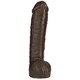 Насадка-фаллоимитатор Doc Johnson Vac-U-Lock Realistic Hung 31.8 см, шоколадная