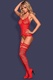 Боди Obsessive F 214 bodystocking Red, Красный, S/M/L