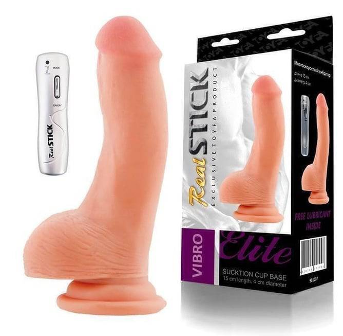 Реалистичный вибратор на присоске TOYFA RealStick Elite, телесный