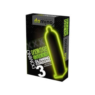 Презервативы Domino Neon №3 светящиеся, зеленые, 3 шт