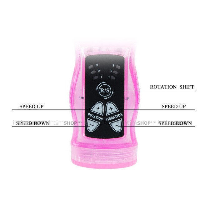 Вибромассажер ротатор со стимулятором клитора Baile Intim Lover, розовый - фото 5