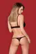Боди Obsessive 852-TED-1 teddy, Чёрный, S/M
