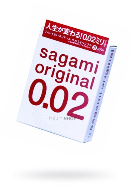 Полиуретановые презервативы Sagami Original 0.02, 3шт