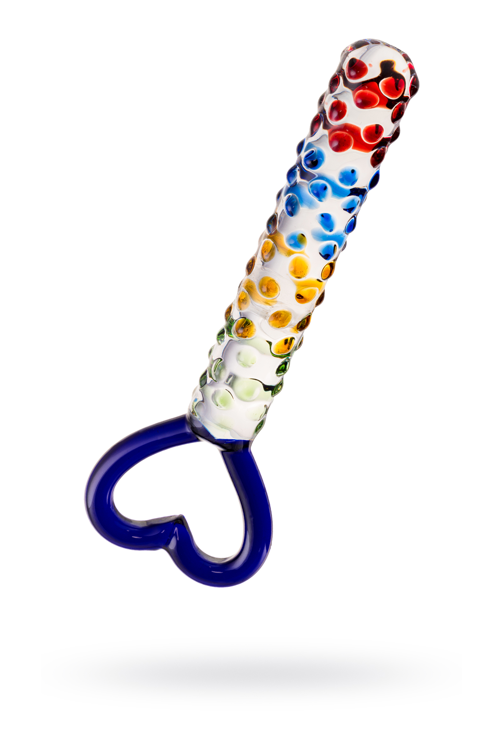 Фаллоимитатор Sexus Glass 22.5 см, разноцветный