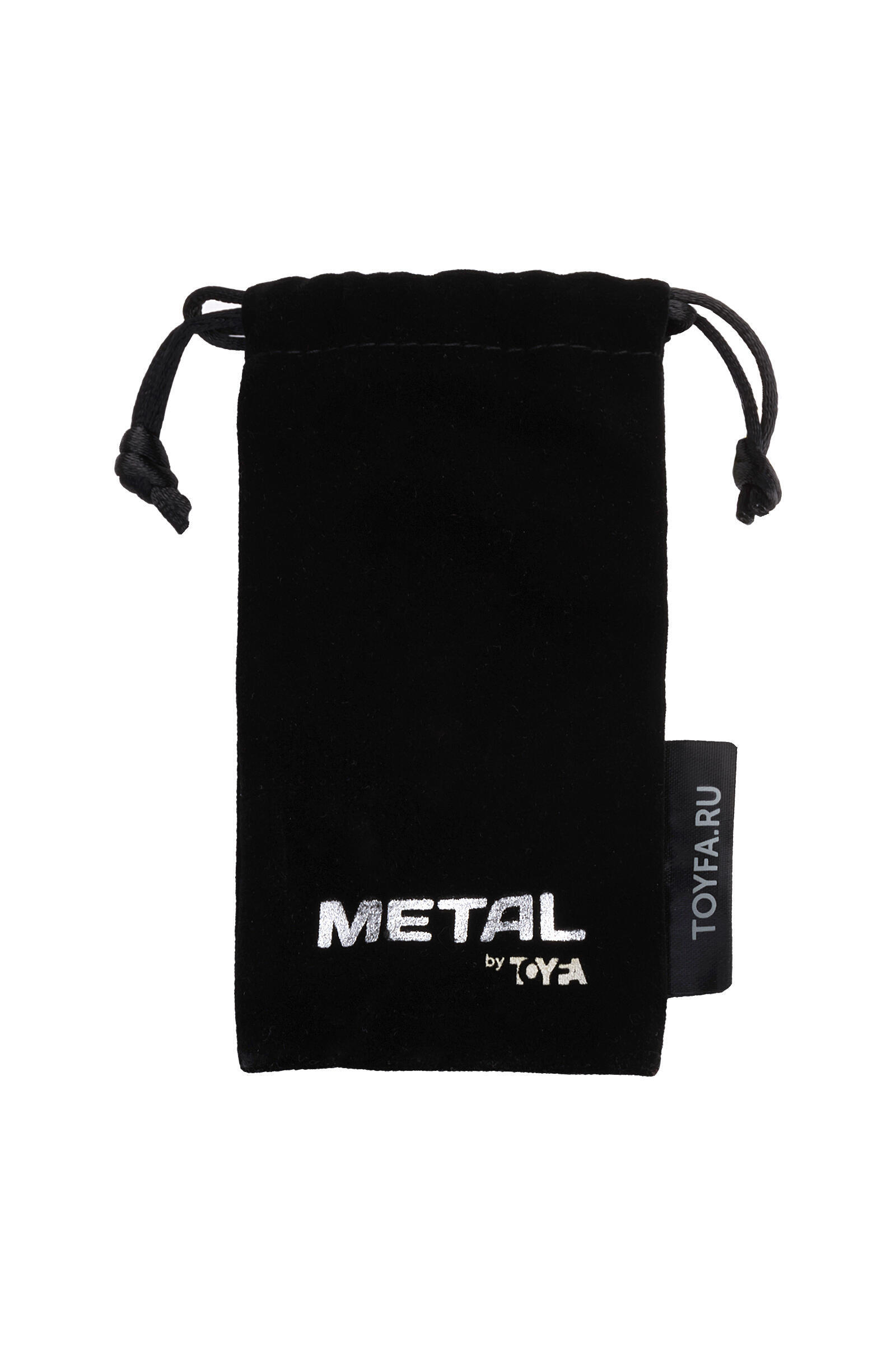 Металлическая анальная втулка Metal by Toyfа с черным кристаллом, красная
