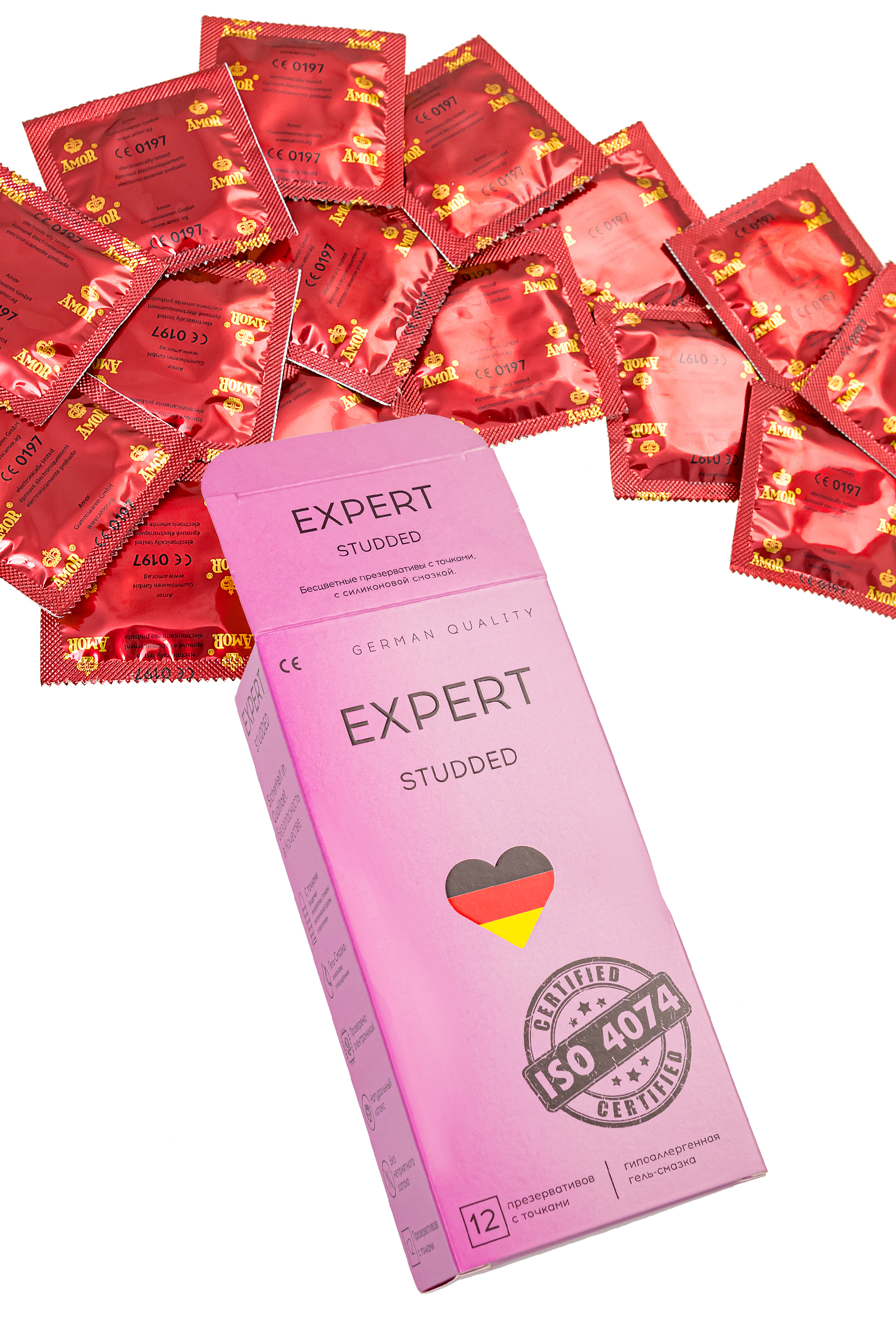 Презервативы точечные Amor Expert Studded, 12 шт