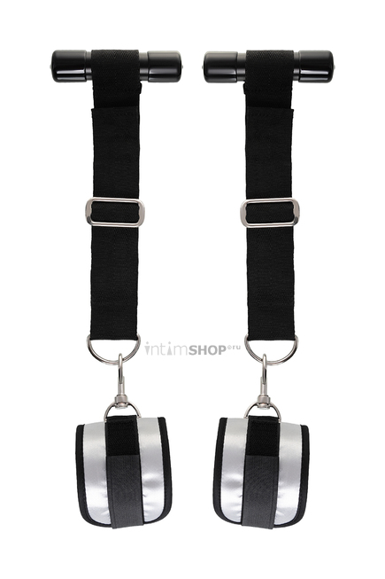 Подвесные наручники на дверь Anonymo by TOYFA, черные с серебристым - фото 5