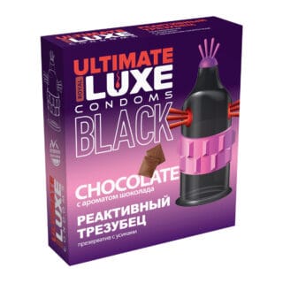 Презерватив стимулирующий Luxe Black Ultimate Реактивный трезубец Шоколад, 1 шт